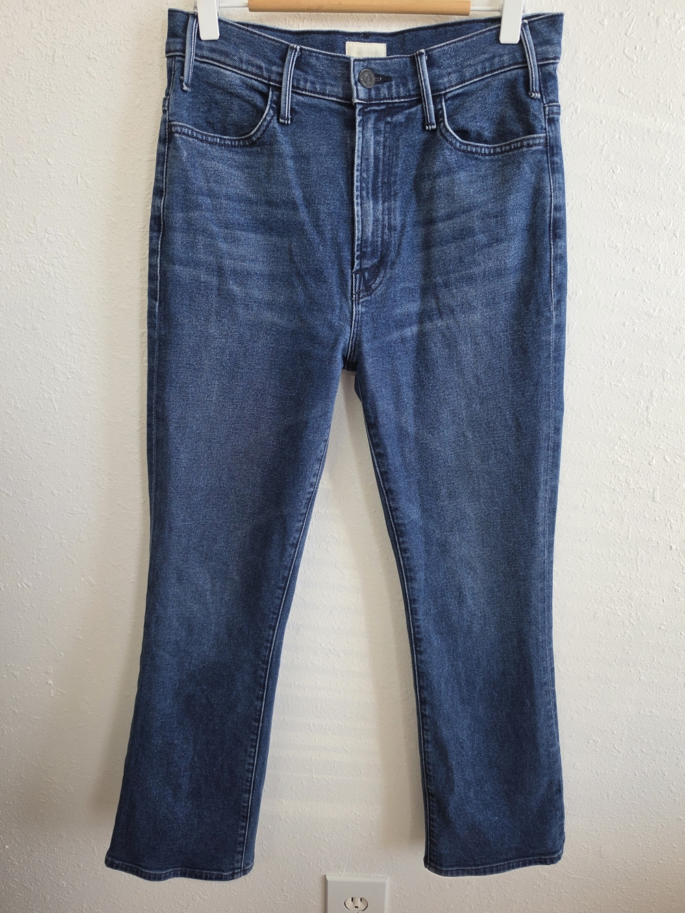 MOTHER The Hustler Ankle Jeans Blue Ink Wash Size 28